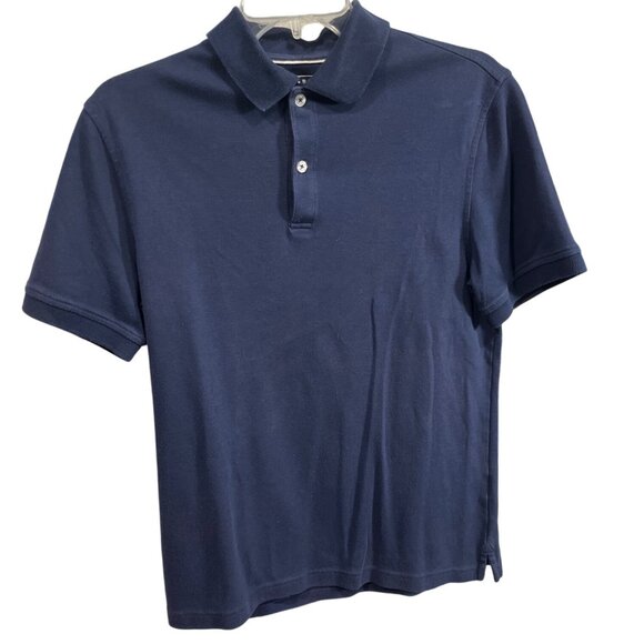 Club Room Mens Navy Blue Polo Shirt S 60% Cotton 40% Polyester Short Sleeve - Picture 1 of 6